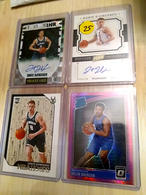 DONTE DiVINCENZO 3 CARD LOT PLUS FREE BONUS BRUNSON RC 2 AUTO RCs! NY KNICKS LOT