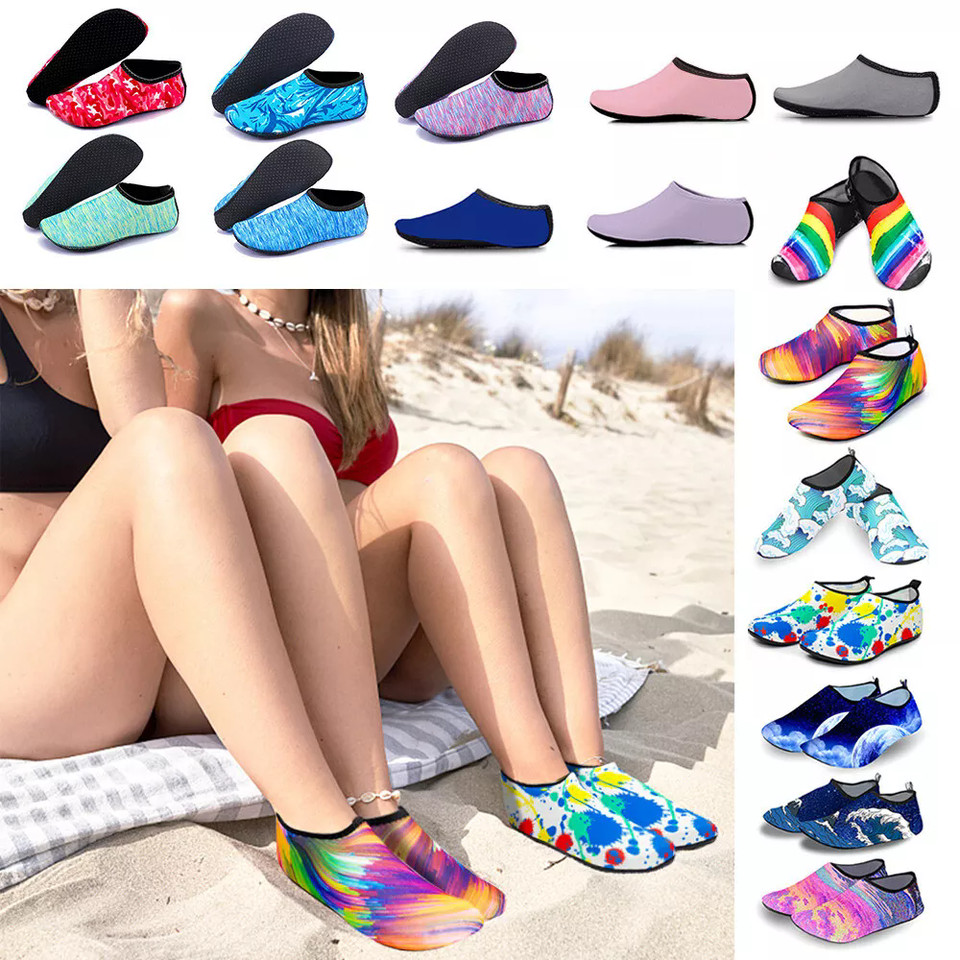 Playa Buceo Aqua Piel Calcetines Zapatos Agua Yoga Zapatos de Baño Zapatos de Natación
