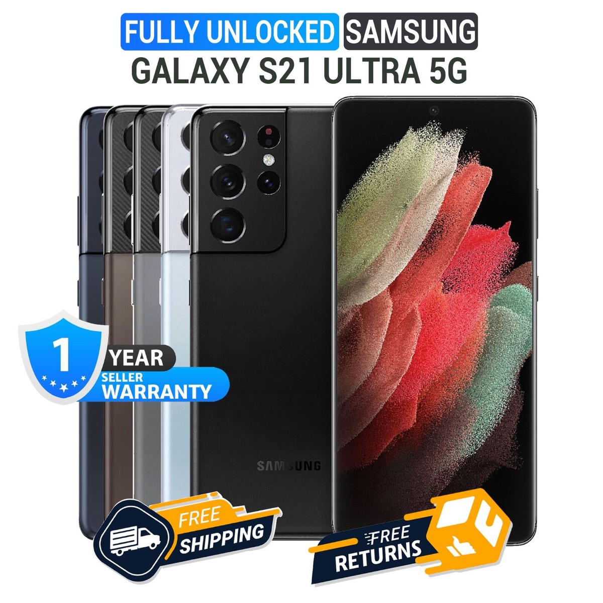 Samsung Galaxy S21 Ultra 5G Factory Unlocked SM-G998U1 - Very Good Refurbished Samsung Galaxy S21 Ultra 5G Factory Unlocked SM-G998U1 - Very Good Refurbished