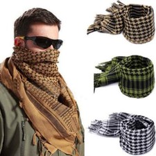 100% Cotton SHEMAGH HEADSCARF Military Keffiyeh Arab Army Woven SAS Veil Wrap UK