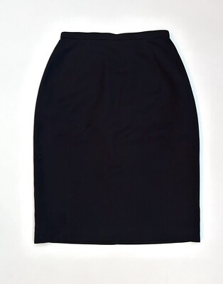 Vintage 80 s Thierry Mugler Black Midi Pencil Skirt Size 36 Made In France