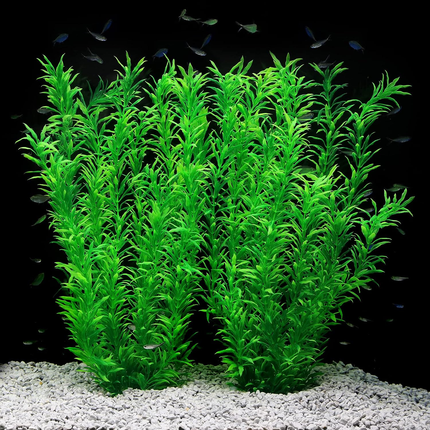 Aquarium Decor Plastic Plants Extra Large 21 Inches Artificial Fish Tank Plants