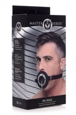XR Brands Master Series Pie Hole Premium Silicone Feeding Gag, New