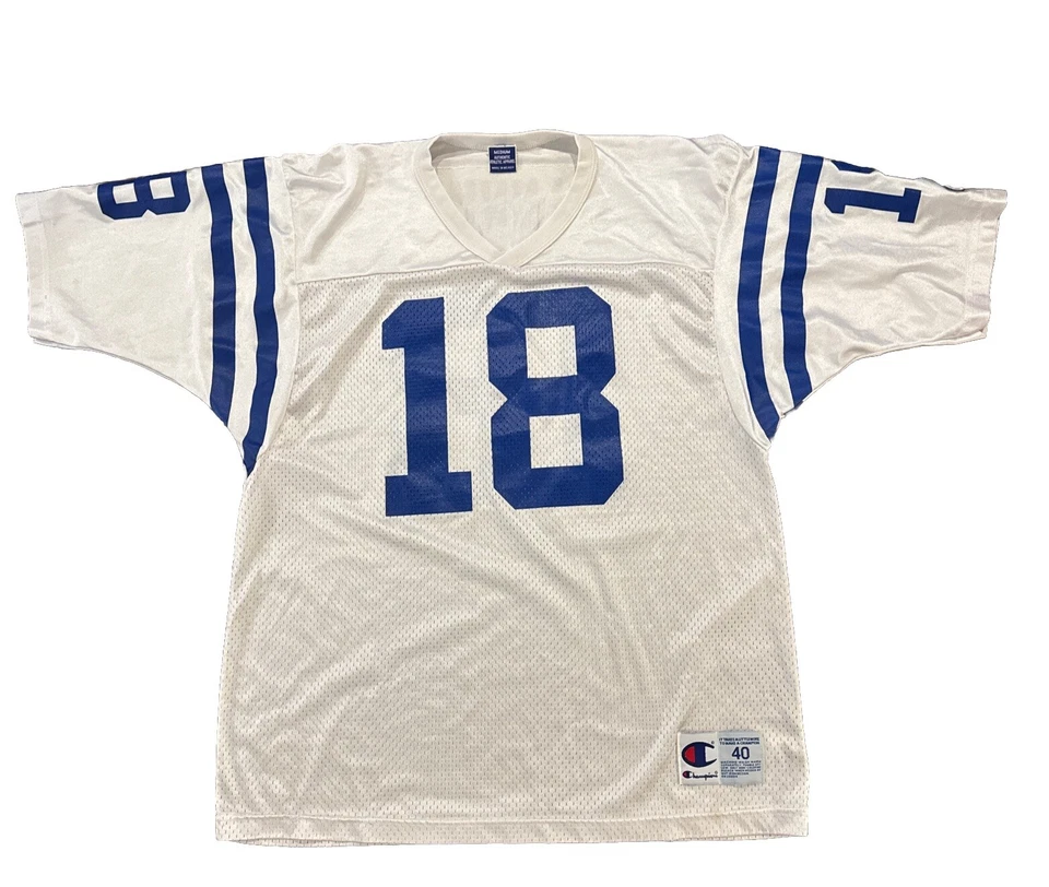 Camiseta Indianapolis Colts Mediana Peyton Manning Hombre Blanco Campeón Foto 2 de 4