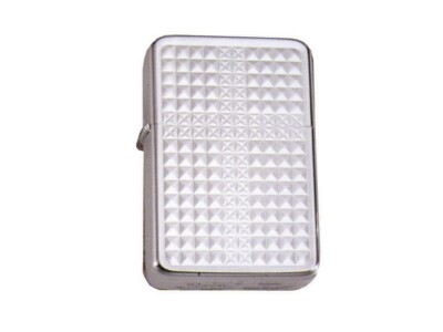 Gas Feuerzeug Lighter Silber chrom Deluxe Design plus mit Geschenkbox No 3023