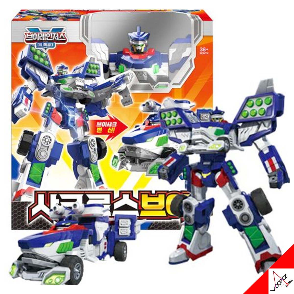 Mini Force V-Rangers SHARKCROSS-V Transformer Car Robot Toy