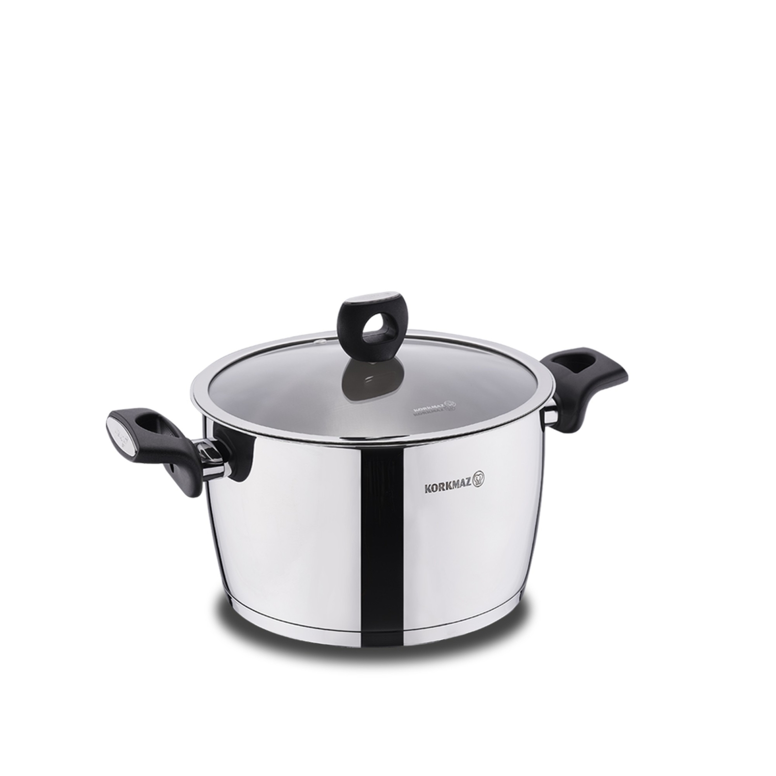 Коркмаз Nora Kochtopf 16 см - Kasserolle aus 1810-Edelstahl Индуктивный дизайн 10490₽