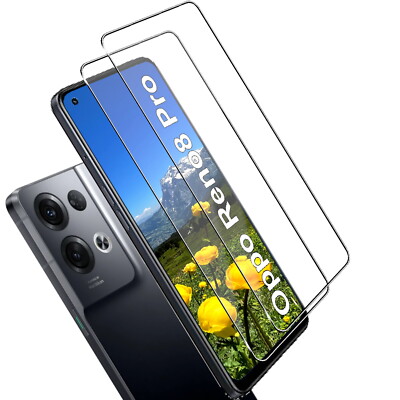 Für OPPO Reno8 Pro Echt Glas Display Schutz Panzerfolie 9H Folie Schutzglas - 2x