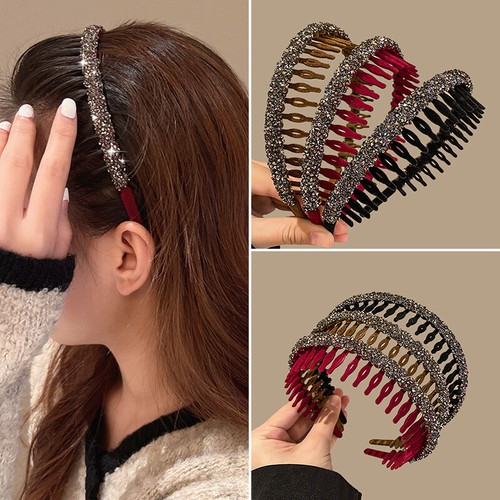 Simple Face Wash High 3Pcs Skull Headband Flocking Anti-Slip Toothed Hair Clip - Picture 17 of 23