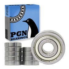PGN 10 Pack 6200-ZZ Bearing - Lubricated Chrome Steel Sealed Ball Bearing - 10