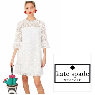lace flounce shift dress