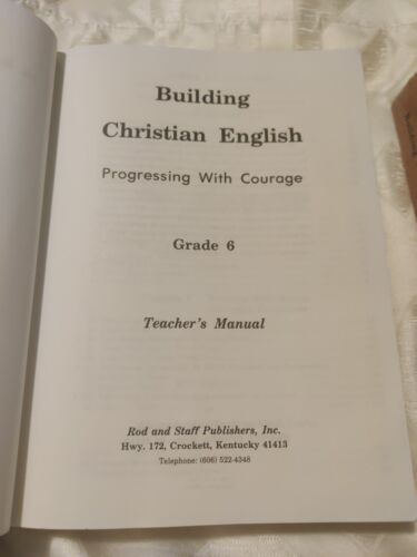 Rod and Staff Progressing With Courage English 6 Textbook and Teacher's Guide - Picture 2 of 7