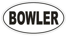 BOWLER Oval Bumper Sticker or Helmet Sticker D1910 Euro Oval 