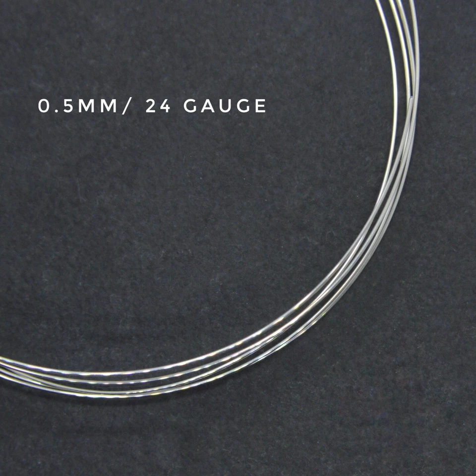 Sterling Silver 925 Half Hard Round Wire for Jewellery Making - 1m or Spool - Image 4 of 4
