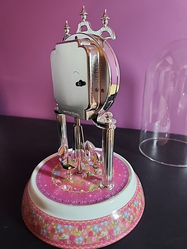Rare | Disney Princess Spinning Pendulum Clock w/ Glass Dome | Tested | HTF Cute - Picture 6 of 9