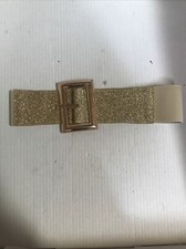 Womens Belt Wide Buckle Elastic Stretch Women Faux Leather One Size 8-LGY-1 