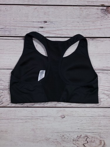 Nike Dri-Fit Front Medium Impact Sports Bra RacerBack Black Size XS xsmall A10 - Picture 4 of 5