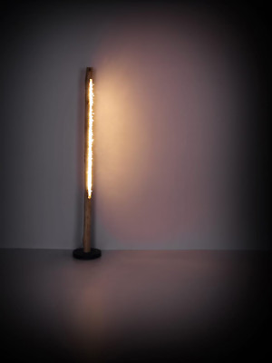 Stehleuchte Stehlampe LED GLOBO natur Holzstamm Eukalyptus 151 cm dimmbar
