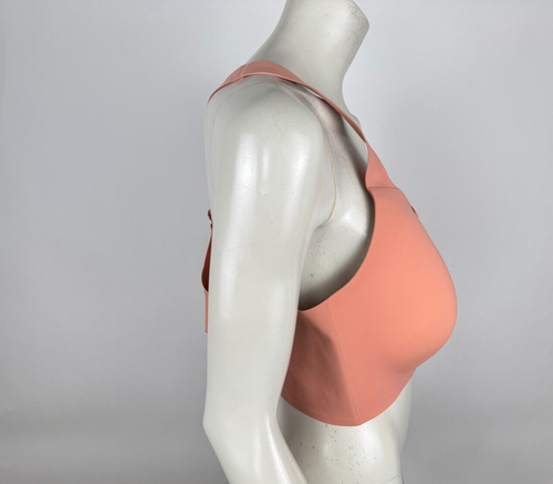 Knix Catalyst Front Zip Sports Bra Women 8 NWT $78 Nylon Performance Pink Ginger - Picture 6 of 13