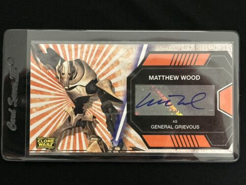 TOPPS Widevision STAR WARS CLONE WARS Signed Matthew Wood AUTO Matt Grievous - Picture 3 of 3