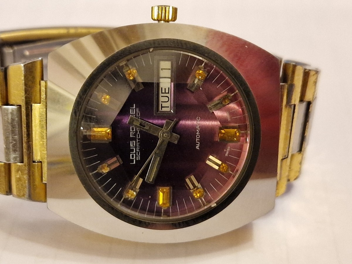 Rare Louis Rossel Automatic Mens Watch Ref 7724. View 5