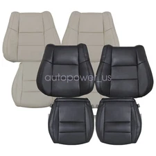 For Dodge Durango 2011-2018 Driver / Passenger Side Leather Seat Cover Black/Tan