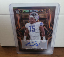 Levi  Onwuzurike 2021 Panini Obsidian Electric Etch Orange AUTO  /75  Lions