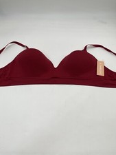 New THIRDLOVE Size XL Burgundy Lightly Lined Plunge Wireless Bra