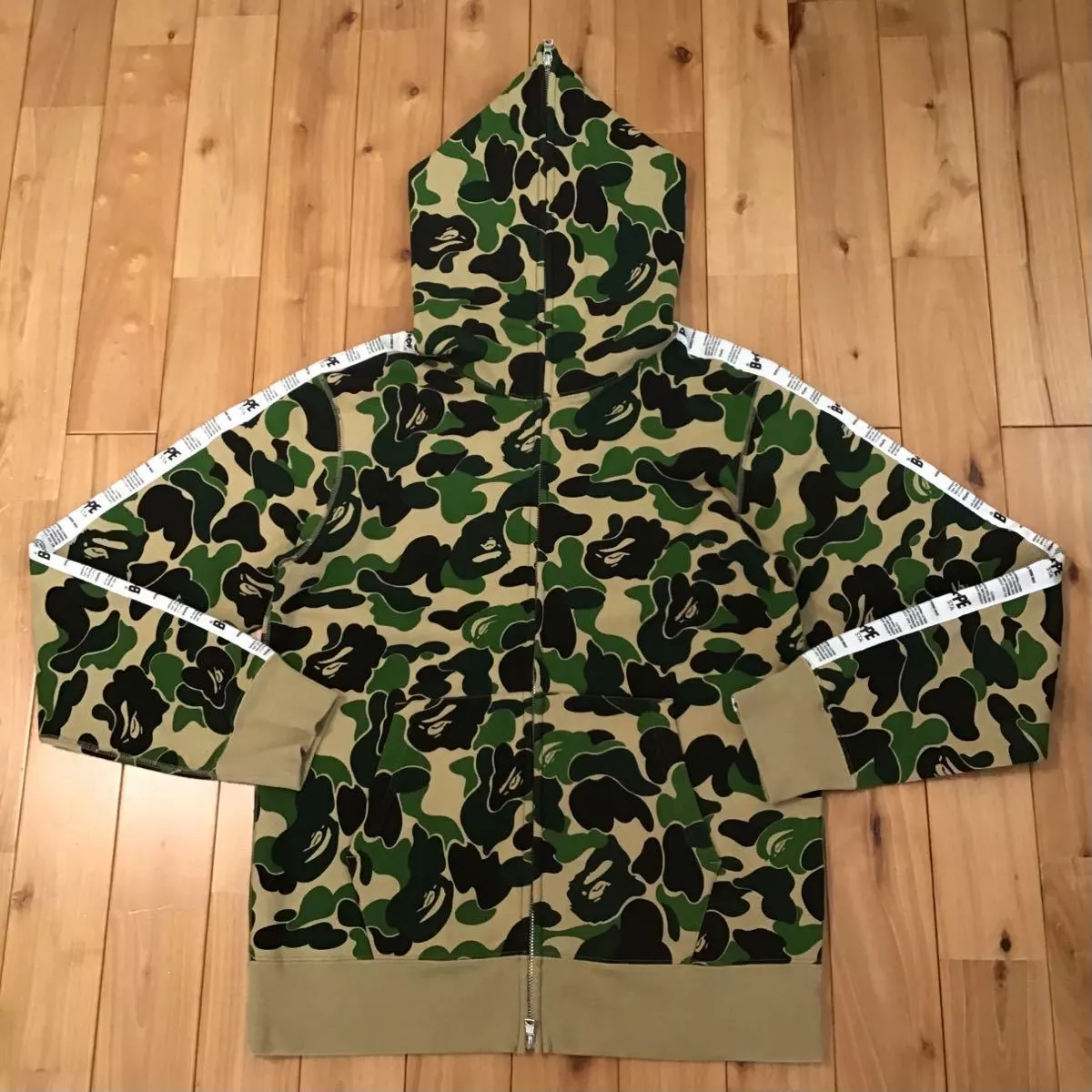 BAPE STA TAPE FULL ZIP HOODIE ABC camo green A Bathing Ape Size L