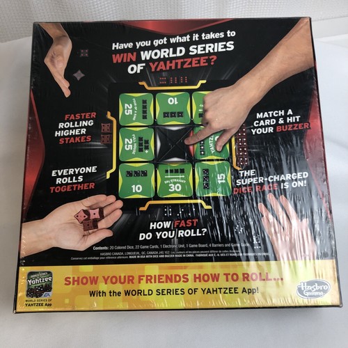 WORLD SERIES OF YAHTZEE Dice Electronic Hasbro Board Game 2-4 Players 8+ SEALED! - Picture 2 of 5