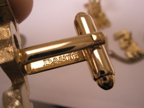 LOVE Vintage DANTE Cuff Links & Tie Tack set - Picture 11 of 11