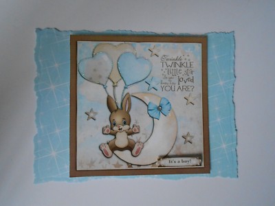 PK 2 TWINKLE LITTLE STAR A STAR IS BORN *ITS A BOY'' TOPPER FÜR KARTEN