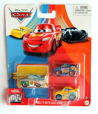 disney pixar cars mini racers 3 pack