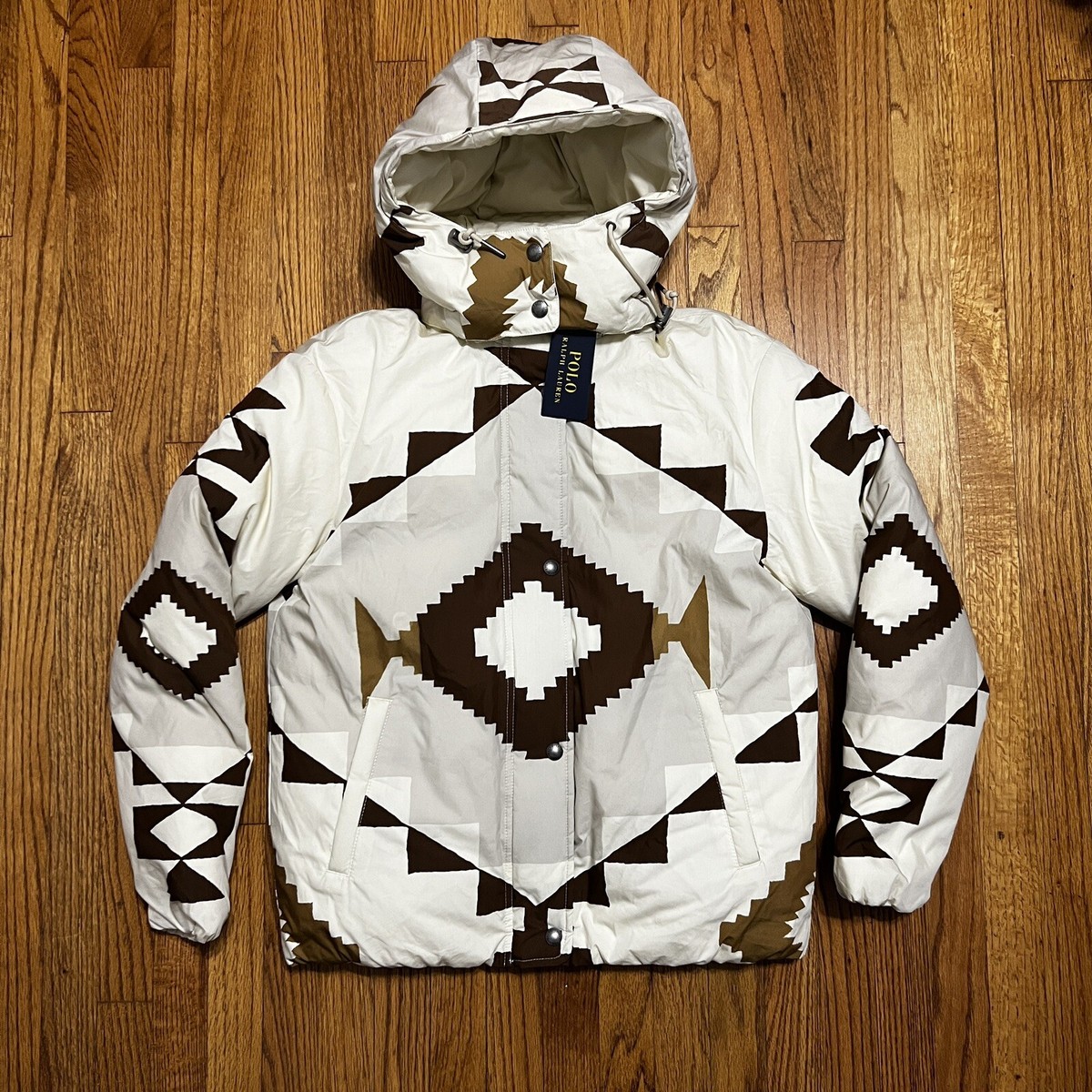 Ralph Lauren 幾何学模様 ダウンジャケット aztec Polo Ralph Lauren Southwestern Puffer Jacket Coat Navajo Aztec