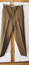 Vintage Military Field Pants Wool Trousers 36x33 Serge Green Type 2. 8405