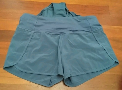 LULULEMON Women's BLUE Lined Workout Running Activewear Shorts, Size: 4 - Picture 4 of 7
