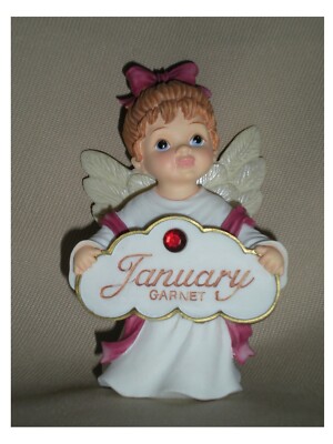 BIRTHSTONE ANGEL FIGURINE - JANUARY -  GARNET - JEANE'S THINGS