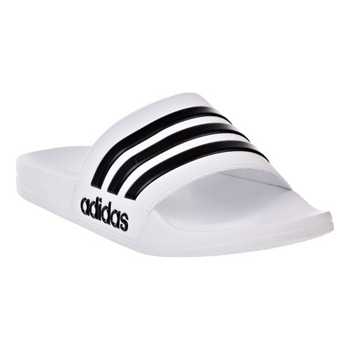 Adidas Adilette Cloudfoam Hombre Toboganes Blanco Talla 7 - Núcleo Negro - Blanco AQ1702 - Imagen 2 de 9