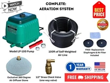 LP-100 - Pond Aeration Electric Aerator Complete System ( Not HiBlow ) Air Pump