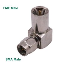 10pcs SMA Male To FME Male Right Angle RF Coax Cable Adapter Connector Converter