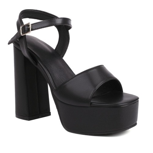 Womens Summer PU Leather Buckle Straps Block Heels Platform Casuals Sexy Sandals - Bild 17 von 26