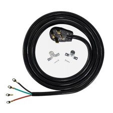 TOPDC 5ft Dryer Power Cord 30A 4 Prong 14-30P NEMA Plug, 4 Color 10 Gauge Wires