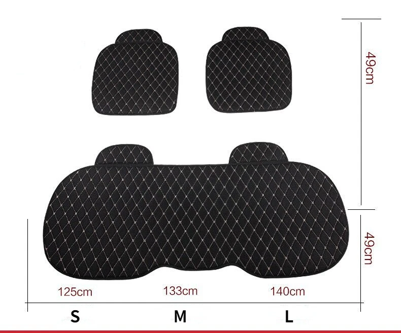 For Cadillac Car Seat Cover Cushion Mat Waterproof Backrest Universal S/M/L Size - Image 3 of 4