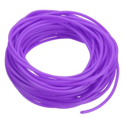 Rubber Cord Tube 33ft 3mm Dia 1.5mm Hole Purple Hollow Tubing for DIY Craft