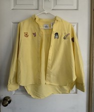 Disney Winnie the Pooh embroidered button down shirt, size xs