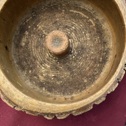 Vintage Rustic Nut Bowl with 3 Crackers/2 Mallets/ 1 Pick- Felt Bottom Deep Bowl - Picture 4 of 5