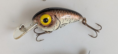 Vintage Heddon Baby Popeye Hedd Hunter Natural Shad Lure
