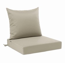 New Favoyard Outdoor Patio Seat Cushion Set, 22  18.5 Inch, Waterproof, Beige