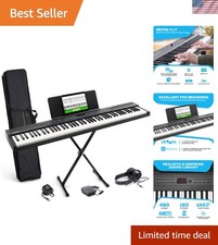 Recital Play 88-Key Piano Keyboard Bundle Portable, 480 Voices, Split/Layer...