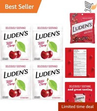 Lozenges Wild Cherry Sore Throat Relief 90 Count Pack of 4 for Dry Mouth